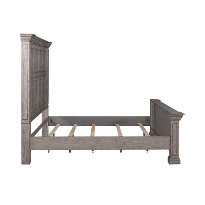 Big Valley - King Panel Bed - Gray