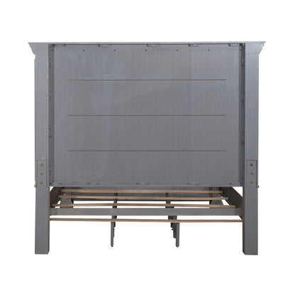 Big Valley - King Panel Bed - Gray