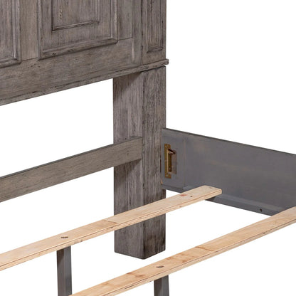 Big Valley - King Panel Bed - Gray