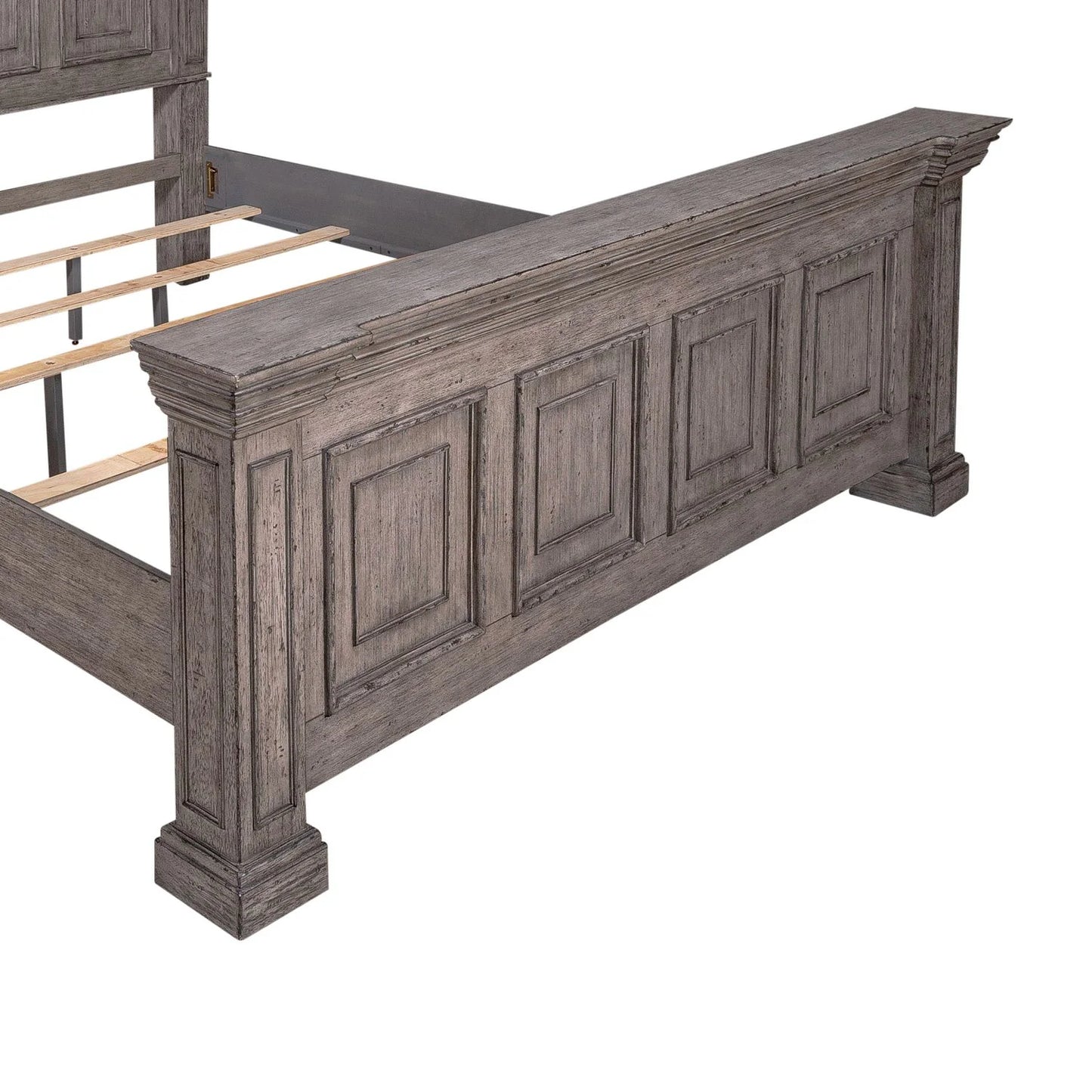 Big Valley - King Panel Bed - Gray