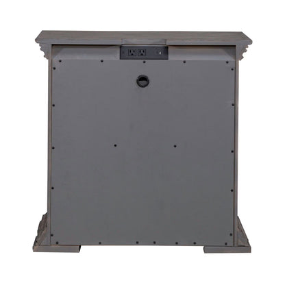 Big Valley - 2 Drawer Night Stand With Charging Station - Gray