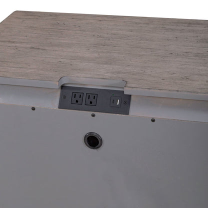 Big Valley - 2 Drawer Night Stand With Charging Station - Gray