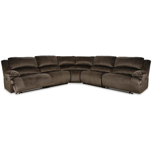 Clonmel - Chocolate - 5-Piece Reclining Sectional