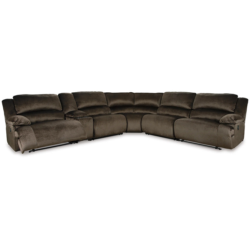 Clonmel - Chocolate - 6-Piece Reclining Sectional