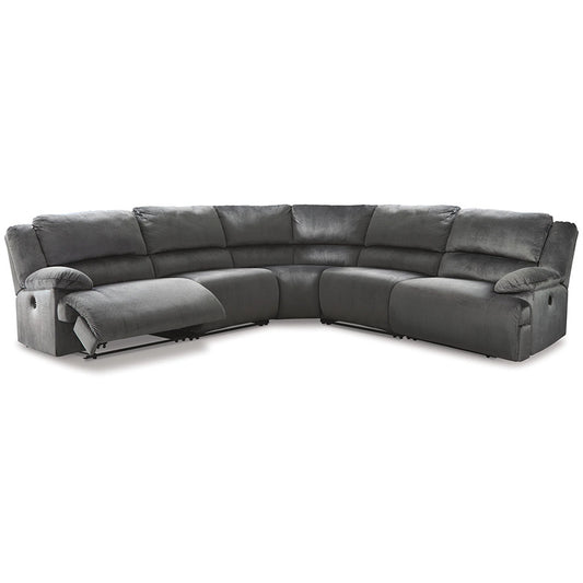 Clonmel - Charcoal - 5-Piece Reclining Sectional