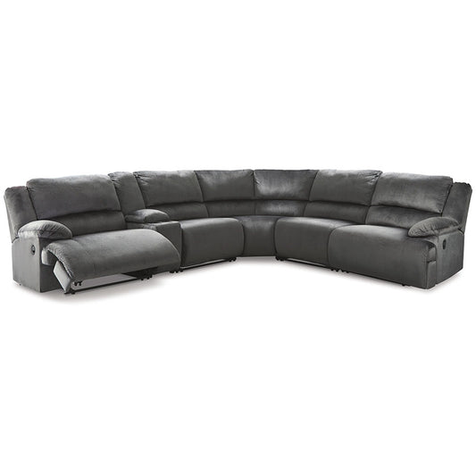 Clonmel - Charcoal - 6-Piece Reclining Sectional