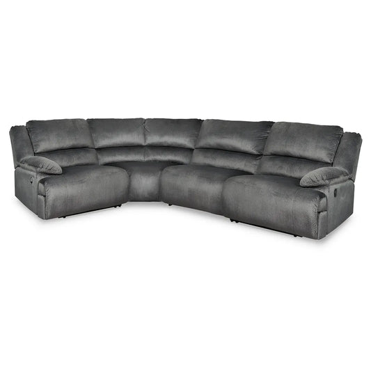 Clonmel - Charcoal - 4-Piece Reclining Sectional