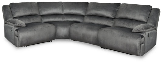 Clonmel - Charcoal - 4-Piece Reclining Sectional