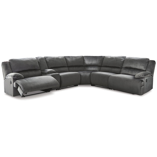 Clonmel - Charcoal - 6-Piece Reclining Sectional With Zero Wall Recliners