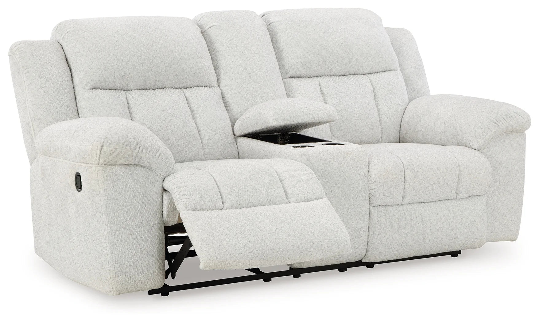 Frohn - Snow - Dbl Reclining Loveseat With Console-2