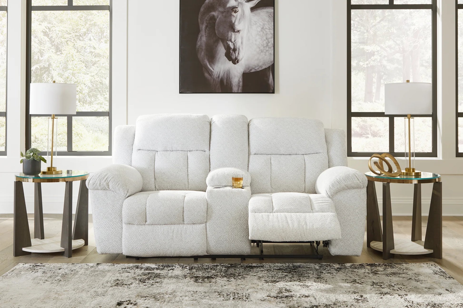 Frohn - Snow - Dbl Reclining Loveseat With Console-6