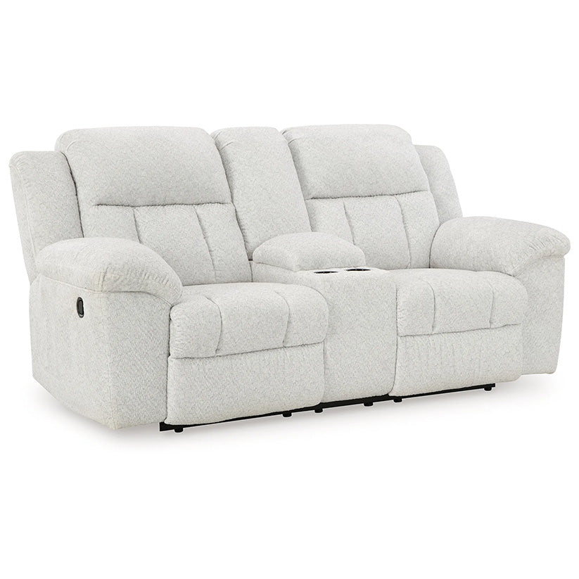 Frohn - Snow - Dbl Reclining Loveseat With Console