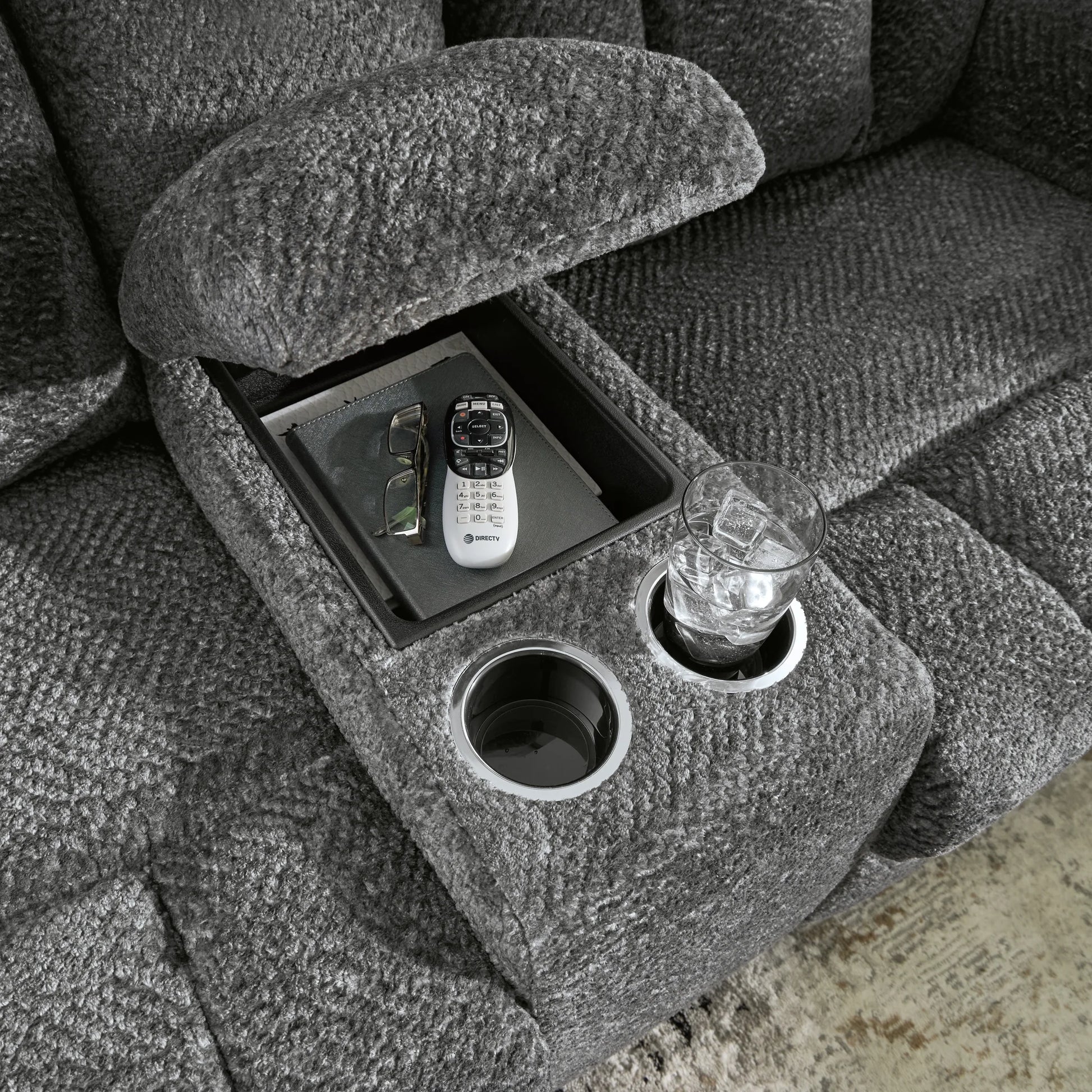 Frohn - Graphite - Dbl Reclining Loveseat With Console-7