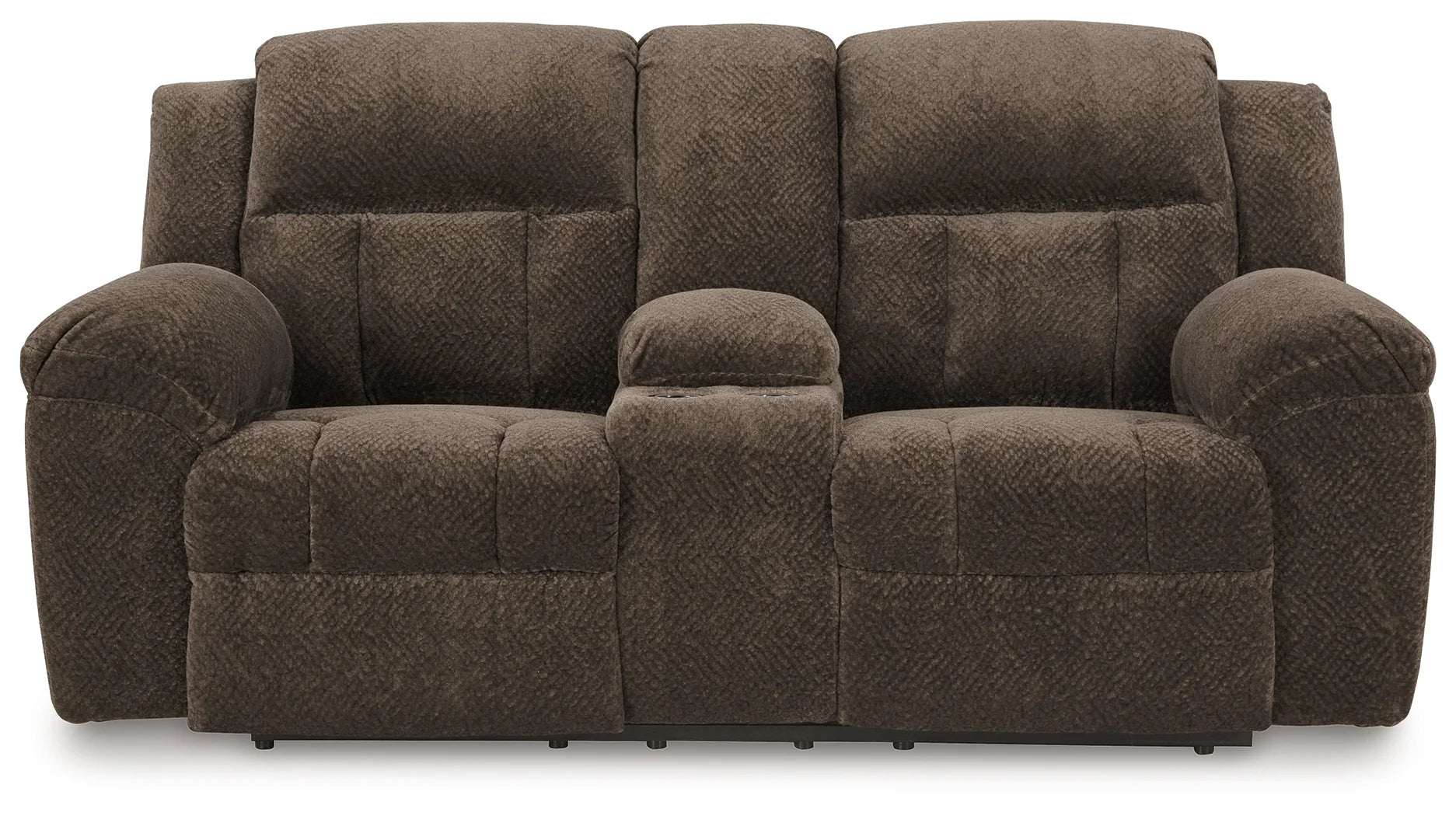 Frohn - Chocolate - Dbl Reclining Loveseat With Console-3