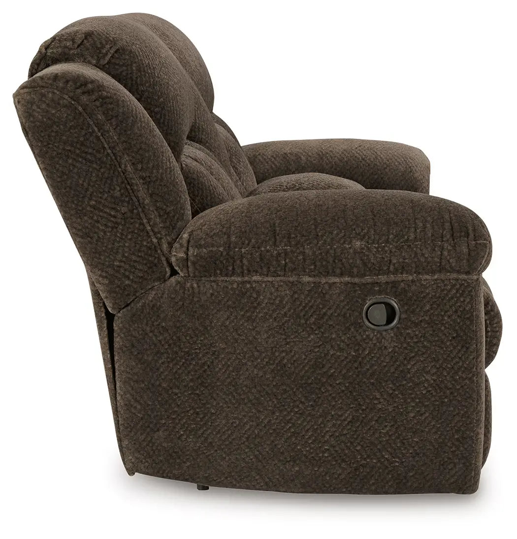 Frohn - Chocolate - Dbl Reclining Loveseat With Console-4