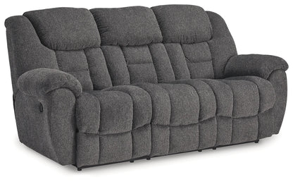 Foreside - Charcoal - 3 Pc. - Reclining Sofa, Reclining Loveseat With Console, Rocker Recliner