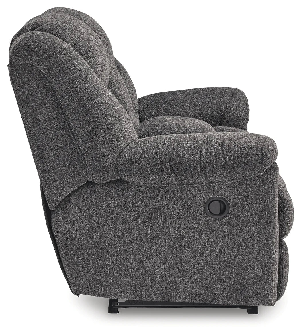Foreside - Charcoal - 3 Pc. - Reclining Sofa, Reclining Loveseat With Console, Rocker Recliner
