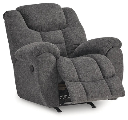 Foreside - Charcoal - 3 Pc. - Reclining Sofa, Reclining Loveseat With Console, Rocker Recliner