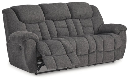 Foreside - Charcoal - 3 Pc. - Reclining Sofa, Reclining Loveseat With Console, Rocker Recliner