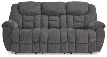 Foreside - Charcoal - 3 Pc. - Reclining Sofa, Reclining Loveseat With Console, Rocker Recliner