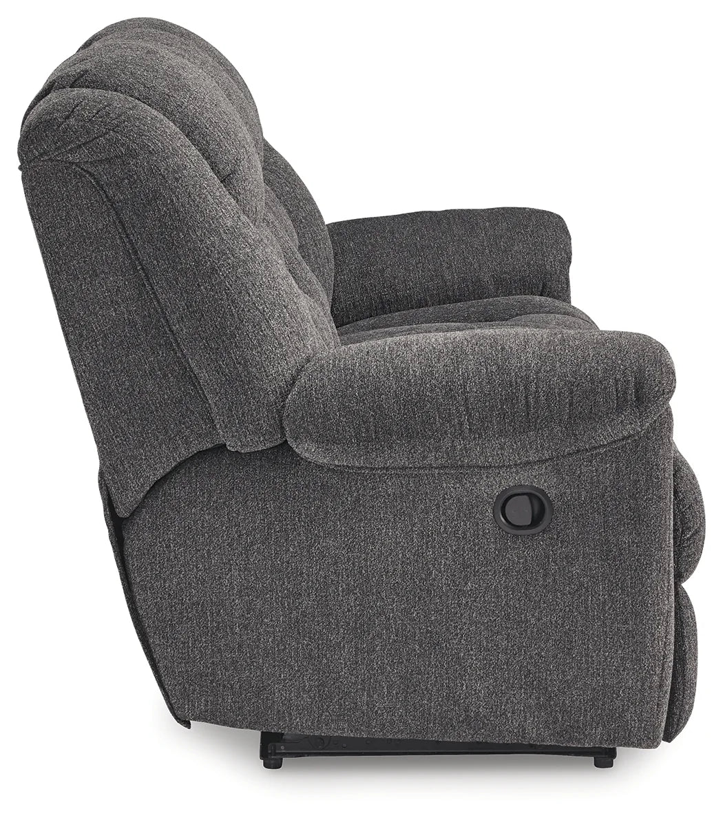 Foreside - Charcoal - 2 Pc. - Reclining Sofa, Reclining Loveseat With Console