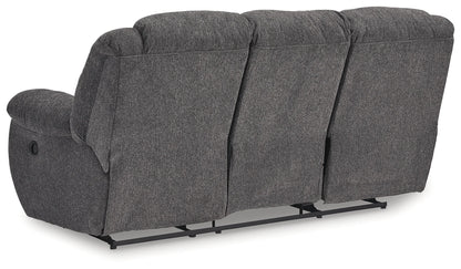 Foreside - Charcoal - 2 Pc. - Reclining Sofa, Reclining Loveseat With Console