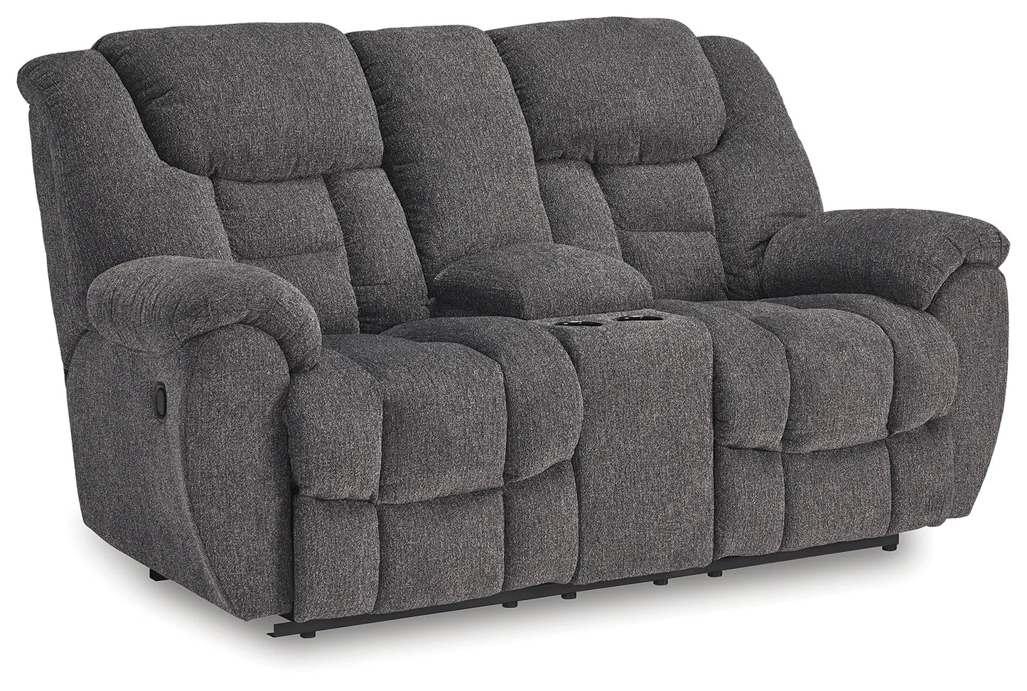 Foreside - Charcoal - 2 Pc. - Reclining Sofa, Reclining Loveseat With Console