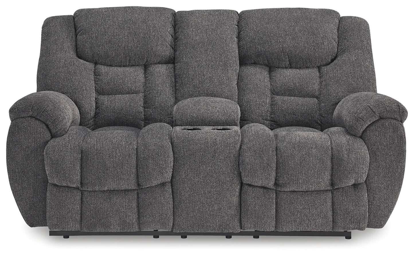 Foreside - Charcoal - 2 Pc. - Reclining Sofa, Reclining Loveseat With Console