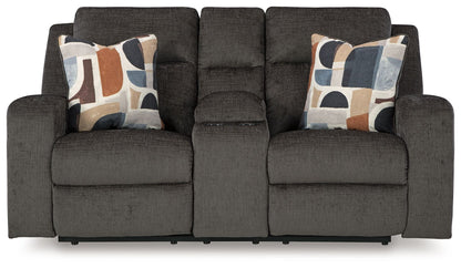 Kanlow - Dusk - Dbl Reclining Loveseat With Console