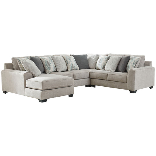 Ardsley - Pewter - Left Arm Facing Corner Chaise With Loveseat 4 Pc Sectional