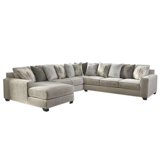 Ardsley - Pewter - Left Arm Facing Corner Chaise With Sofa 4 Pc Sectional