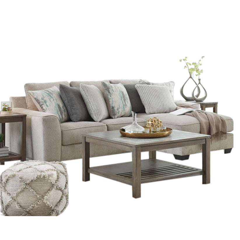 Ardsley - Pewter - Right Arm Facing Corner Chaise With Loveseat 2 Pc Sectional