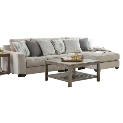 Ardsley - Pewter - Right Arm Facing Corner Chaise With Loveseat 3 Pc Sectional