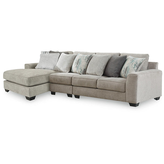 Ardsley - Pewter - 3-Piece Sectional With Laf Corner Chaise