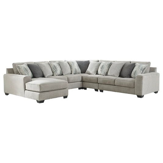 Ardsley - Pewter - 5-Piece Sectional With Laf Corner Chaise