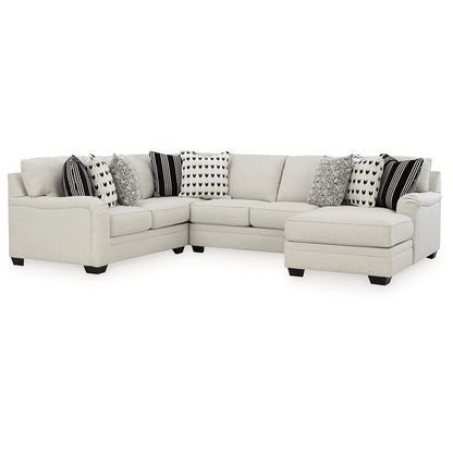 Huntsworth - Dove Gray - 4-Piece Sectional With Raf Corner Chaise