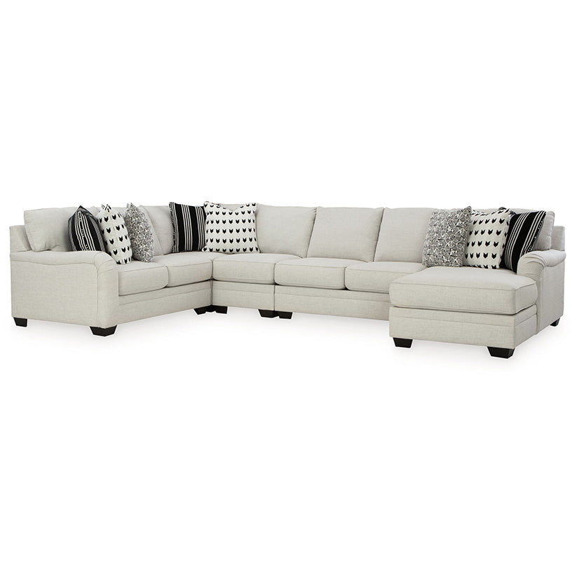 Huntsworth - Dove Gray - 5-Piece Sectional With Raf Corner Chaise