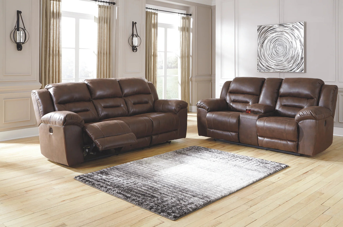Stoneland - Chocolate - 2 Pc. - Power Sofa, Loveseat