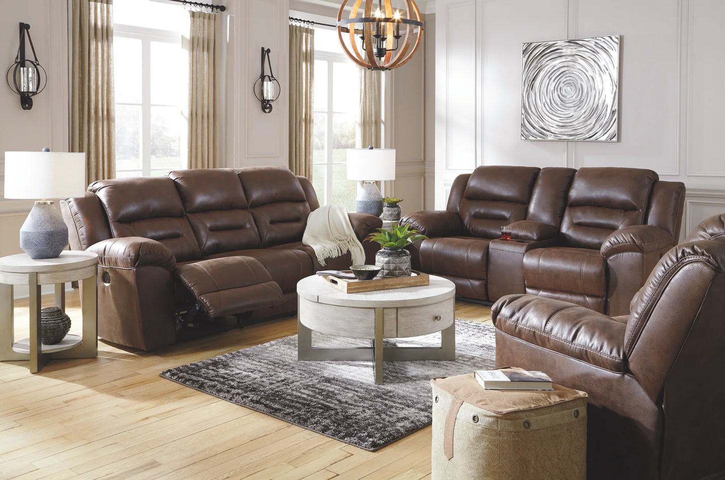 Stoneland - Chocolate - 2 Pc. - Power Sofa, Loveseat