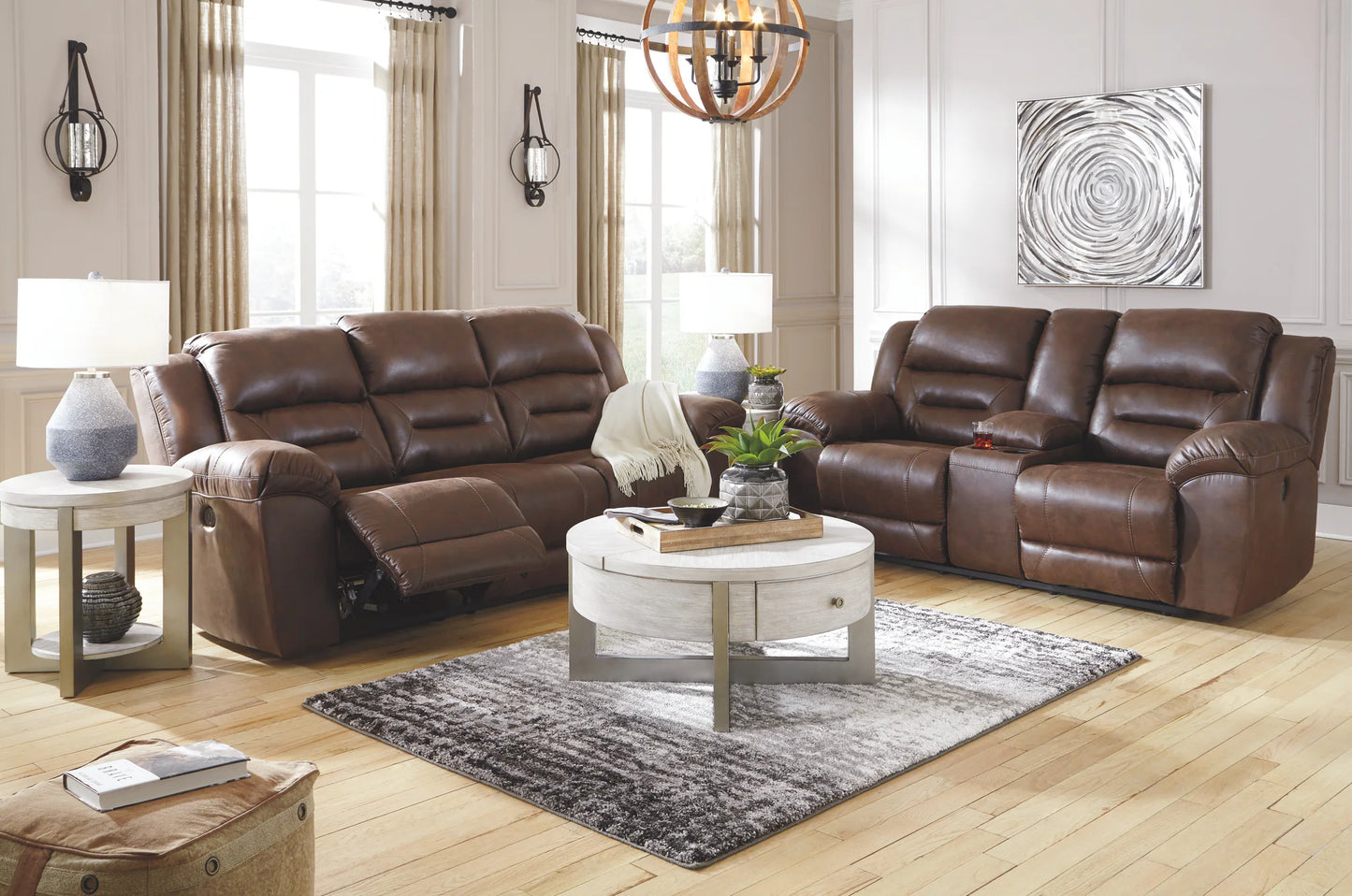 Stoneland - Chocolate - 2 Pc. - Power Sofa, Loveseat