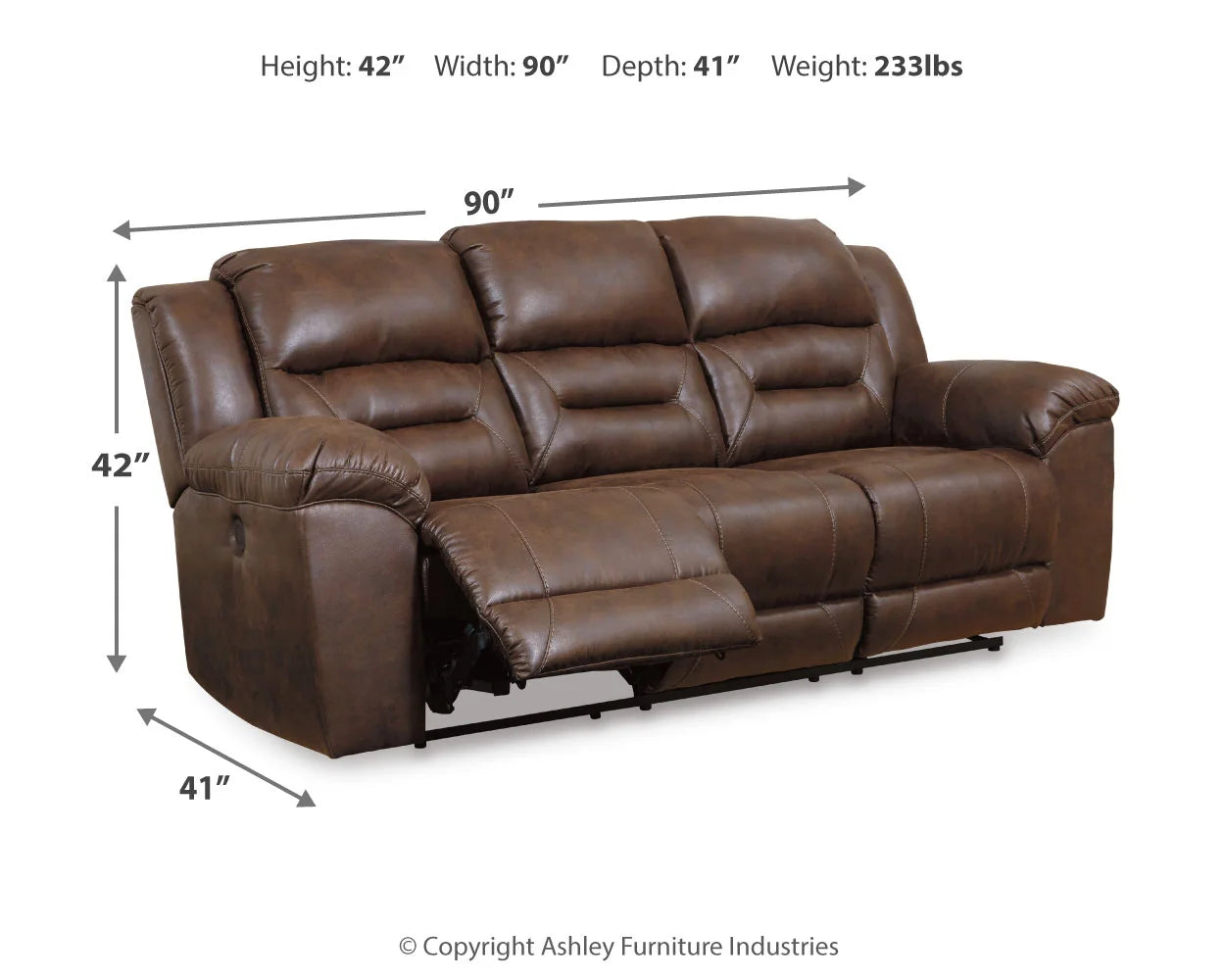 Stoneland - Chocolate - Reclining Power Sofa