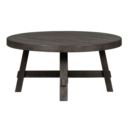 Modern Farmhouse - Splay Leg Round Cocktail Table - Gray