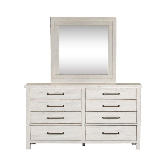 Modern Farmhouse - Dresser & Mirror - White