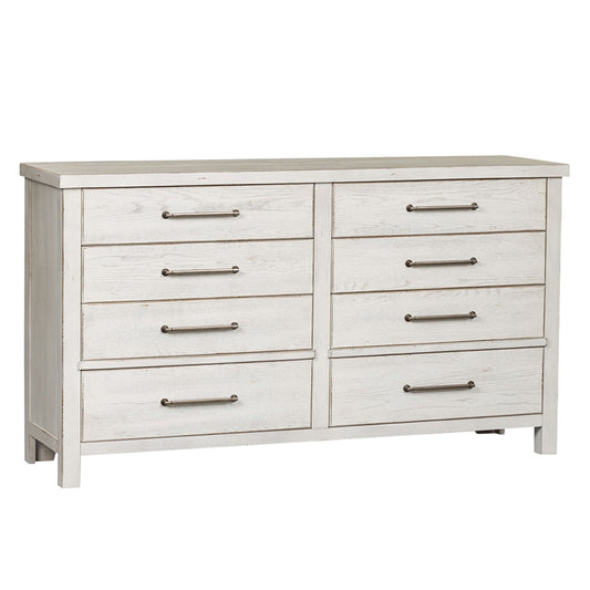 Modern Farmhouse - 8 Drawer Dresser - White