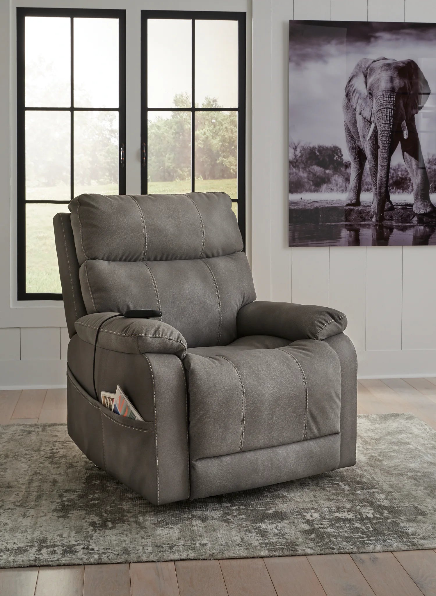 Next-gen Durapella - Slate - Power Lift Recliner