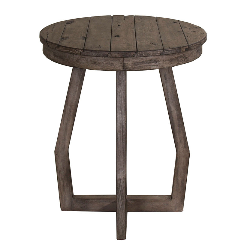 Hayden Way - Chair Side Table - Washed Gray