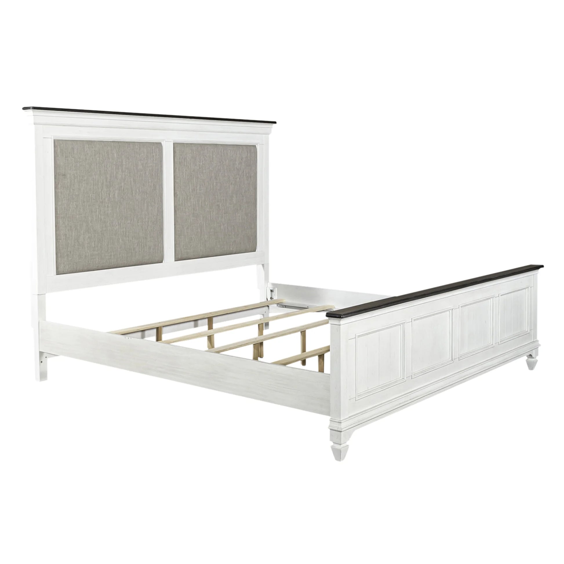 Allyson Park - King Upholstered Bed - White 1