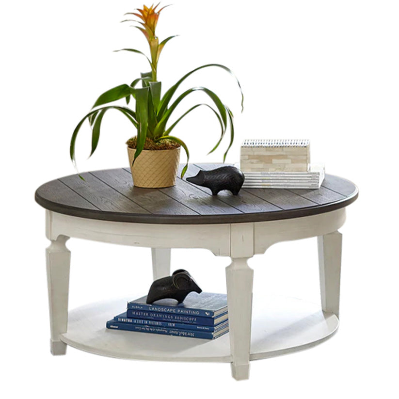 Allyson Park - Round Cocktail Table - White