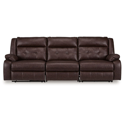 Punch Up - Walnut - 3-Piece Power Reclining Sectional Sofa