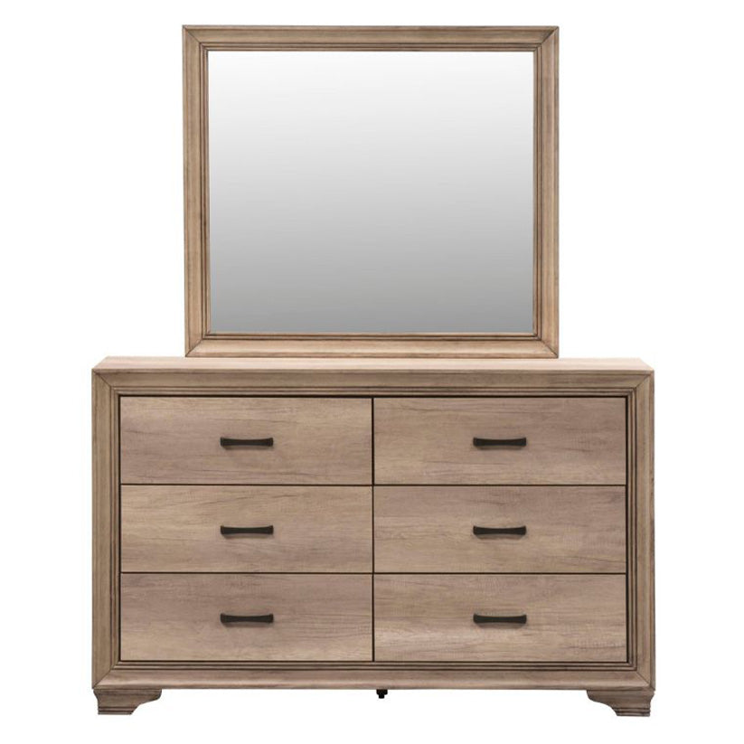 Sun Valley - Dresser & Mirror - Light Brown